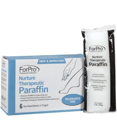 ForPro Nurture Paraffin Wax Refill 6 lbs - Fragrance Free, Non-Greasy, Moisturizing for Soft & Healthy Skin - Unscented Paraffin Blocks - Buy Online on GoSupps.com