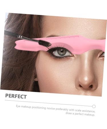 Mikinona 3pcs Silicone Beauty Ruler Eyeliner Pencil Eyeshadow Stencils Aid Makeup Guide Stencils Puzzle Bevel 15X4.15CM Pink-2 - Buy Online on GoSupps.com