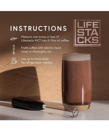 LIFESTACKS Vanilla MCT Oil Powder with Nootropics & Adaptogens - All Day Energy Boost, Keto Coffee Enhancer - Ginseng, Rhodiola, Tyrosine - 25 Servings - Buy Online on GoSupps.com