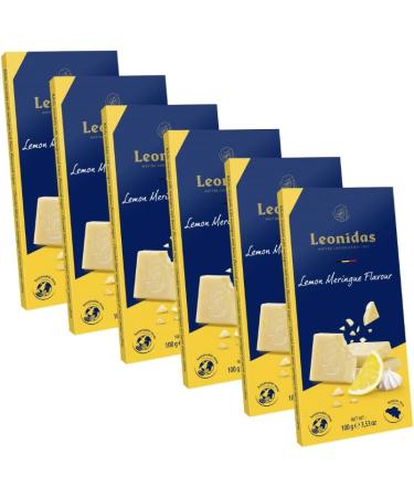 White Chocolate Lemon Meringue 6 x 100 gr Batons Gourmet Belgian Chocolate Bars by Leonidas - Buy Online on GoSupps.com
