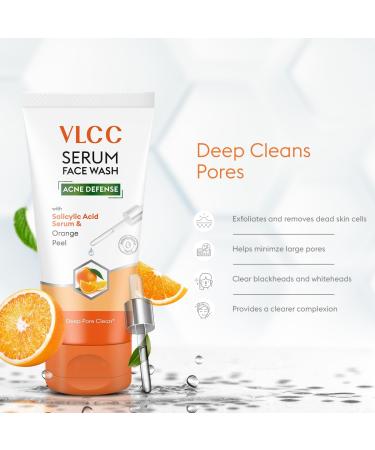 Serum Facewash 100ml with Salicylic Acid & Orange Peel - Deep Cleansing Pore Unclogging Dermatologically Tested - Buy Online on GoSupps.com