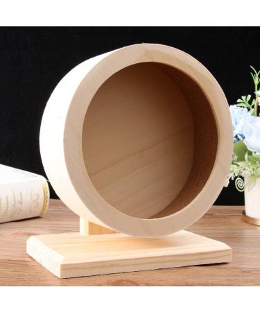 ULTECHNOVO Small Pets Exercise Wheel - 15cm Wooden Mute Running Spinner Toy for Hamsters, Gerbils, Mice, Hedgehogs, Guinea Pigs - Pet Rest Nest Toy for Rats and Chinchillas - Buy Online on GoSupps.com
