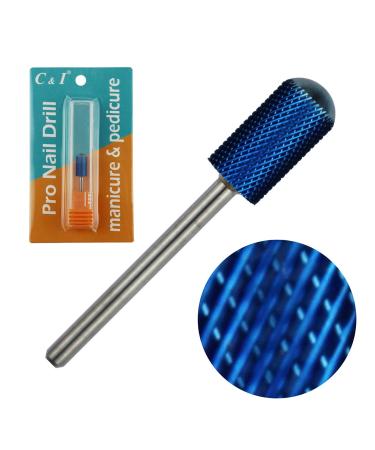 Large Barrel Smooth Top Nail Drill Bit of Electric Manicure Drill Machine Fast Remove Nail Gel Acrylic Gel & Nail Colors (Fine -F Blue) Fine -F Blue
