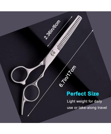 Professional Hair Thinning Shears & Cutting Scissors Set with Adjustable Tension Screw - 6.7 Inches + Bonus Wipe Cloth - Buy Online on GoSupps.com