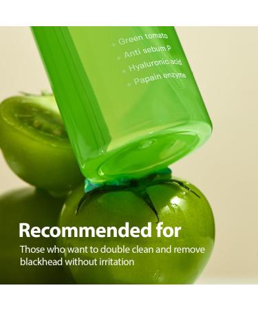 Green Tomato Double Cleansing Ampoule Oil 200g | Waterproof Makeup Remover | Blackhead Cleanser for Sensitive Skin | Korean Skincare for Men & Women - Buy Online on GoSupps.com