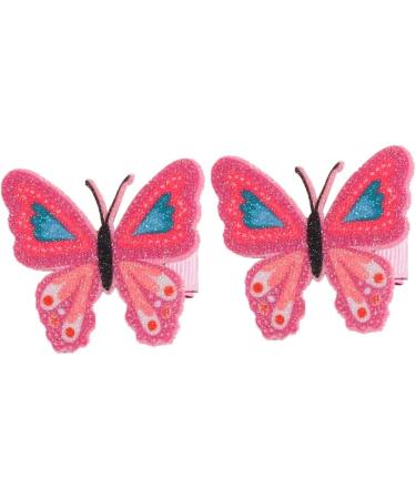 xbiez Vibrant Butterfly Hair Clip for Teens Girl Fashion Fabric Hairclip Side Bangs Bobby Pin Snap Clip Elegant Hair Ornament Red - Buy Online on GoSupps.com