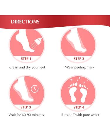 Exfoliating Foot Peel Mask For Softer Smooth Feet- Gently Peel Away Calluses & Dead Skin Repair Rough Heels Get Beautiful Baby Feet in 7 Days (2 Pack) - Buy Online on GoSupps.com