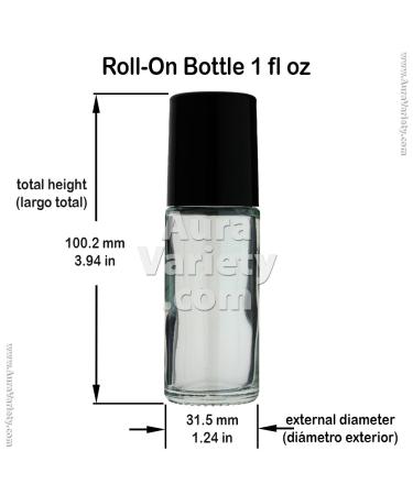 144-PIECE 1 OZ 30 ML ROLL ON PLAIN EMPTY REFILLABLE GLASS BOTTLE (Perfume Fragrance Cologne Essential Oil) 144 Bottles - Buy Online on GoSupps.com