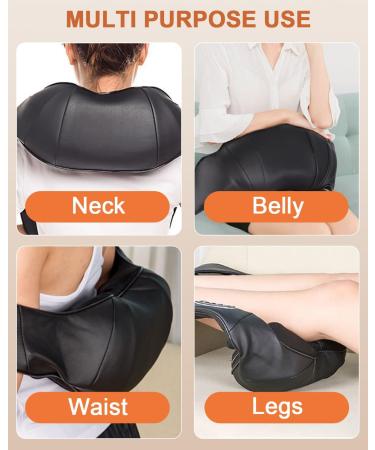 Shiatsu Neck & Shoulder Massager with Heat - 3D Deep Tissue Relief for Home Office & Car - Buy Online on GoSupps.com