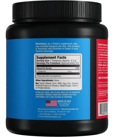 ProLab Glutamine Powder 35.3oz (1000 g) - Buy Online on GoSupps.com