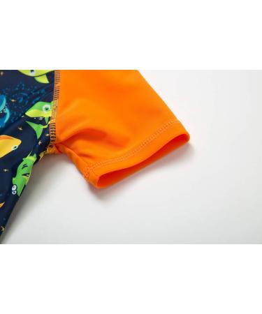 Bonverano Baby Boys Swimsuit - Short-Sleeve Zipper One Piece, UPF 50+ Sun Protection, Colorful Shark Design | 12-18 Months - Buy Online on GoSupps.com