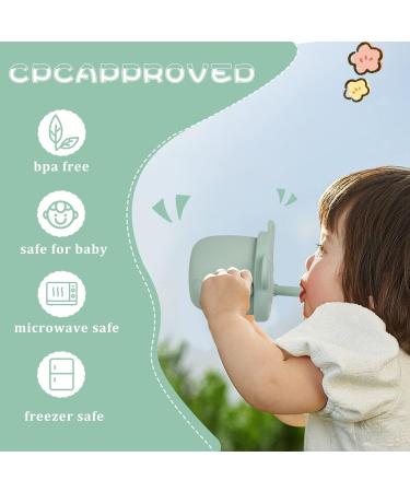Ourobot 3 in 1 Silicone Baby Sippy Cups - Toddler Snack Cup with Handles | Multipurpose Training Cup for Babies - Buy Online on GoSupps.com