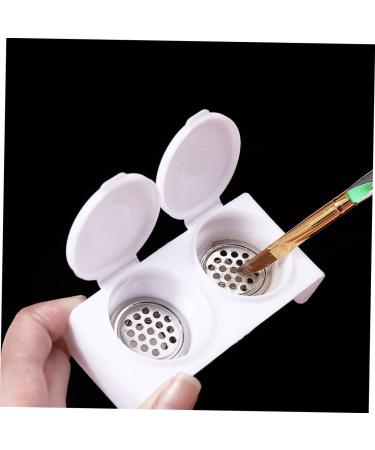 FRCOLOR Monomer Holder nail soaking bowl wash pen dappen dish for monomer bracket Stainless steel nail monomer dish with cover nail Pen wash cup liquid Acrylic manicure various tool - Buy Online on GoSupps.com