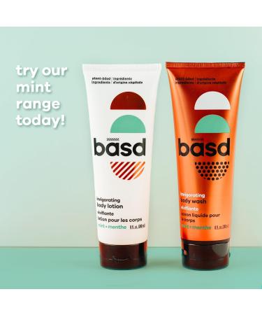 basd Organic Body Lotion - Invigorating Mint | Vegan, Hypoallergenic, Natural Moisturizing Ingredients - 8 oz Tube - Buy Online on GoSupps.com