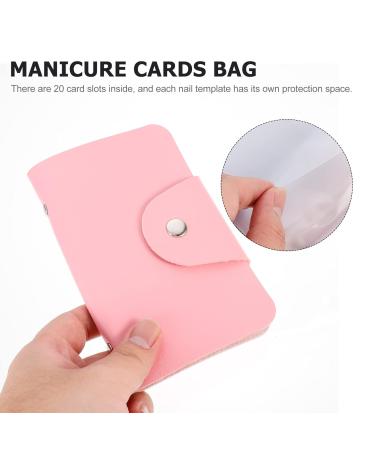 Lurrose Nail Stamping Plate Holder - Rectangular Manicure Organizer & Template Case - Pink Wallet for Nail Art - Buy Online on GoSupps.com