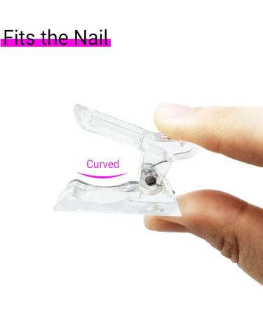 10 Pcs Plastic Nail Tips Clips for Quick Gel Nail Extensions - Transparent - Buy Online on GoSupps.com