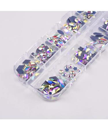 180pcs Mixed Crystals Ab Nail Decoration Glass Rhinestones for Acrylic Nail Art Design - Buy Online on GoSupps.com