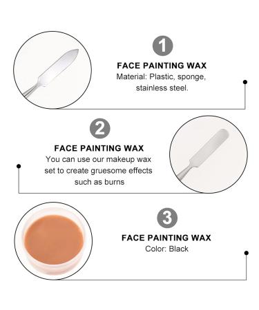 FRCOLOR Scar Makeup Set - 2 Sets of Modelling Skin Wax for Realistic Effects | Halloween Face Paint & Body Art - Nude Color Scar Wax - Buy Online on GoSupps.com