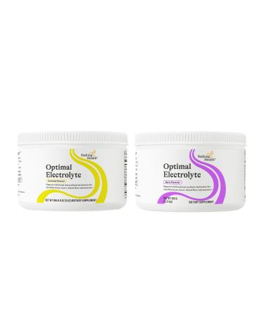 Electrolyte Lemonade & Optimal Electrolyte: Two Flavors Natural Lemonade & Berry Magnesium Sodium Potassium for Hydration & Energy (30/30 Servings)