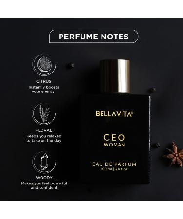Bella Vita Luxury CEO Woman Eau De Parfum Perfume with Bergamot Tonka & Vanilla|Premium Long Lasting Woody & Fruity Fragrance Scent for Women 100 ML - Buy Online on GoSupps.com