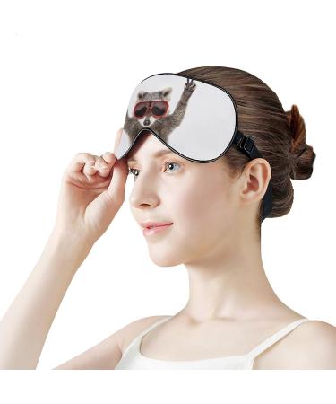 Shop Light-Blocking Funny Raccoon Eye Mask - Comfortable & Adjustable Sleep Mask for Men & Women - Buy Online on GoSupps.com