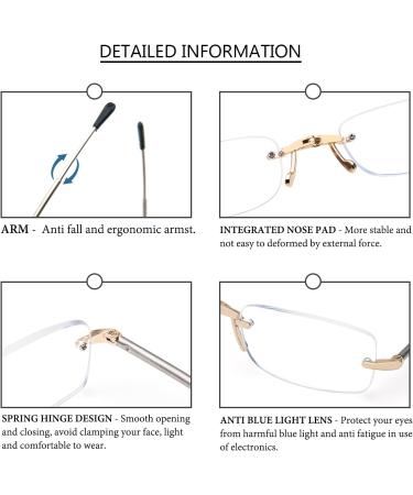 Shop Cokobin Foldable Anti-Blue Light Reading Glasses for Men & Women - Telescopic Stick Leather Case Keychain Gold 1.5 Dioptries - Portable Style for International Shipping - Buy Online on GoSupps.com