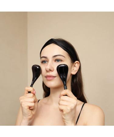 Pfefe Cryo Sticks | Ice Cream Balls for Face & Eyes | Stainless Steel Beauty Tools | Aesthetic Cooling Spa Globes with Storage Box - Diamond Black - Buy Online on GoSupps.com