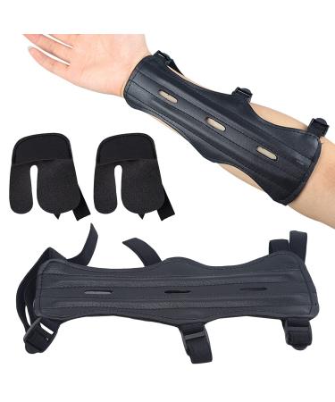 N/C archery set Taizer 4PCs archery forearm protection black archery glove safety sheet accessories archery arm guard for children youth adults beginn