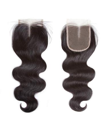 Remy Human Hair Top Lace Closure - 4x4 Virgin Hair Extension with Baby Hair Middle Part 10 - International Shipping - Buy Online on GoSupps.com