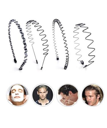 6-Piece Unisex Non-Slip Elastic Shaft Metal Headbands for Sports & Daily Make-Up - Stylish Black Hair Accessories - Buy Online on GoSupps.com