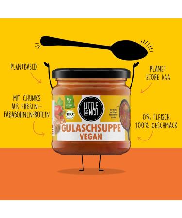 Little Lunch Organic Goulash Soup - Vegan No Added Sugar 6x350g | Healthy Meat Alternative for Veganuary - Buy Online on GoSupps.com