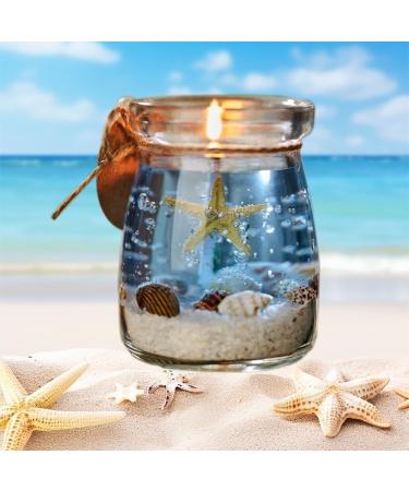 Ocean Theme Gel Candles Set - Handmade Scented Blue Purple Pink Candles for Home Decor & Gifts (4-Piece - Buy Online on GoSupps.com