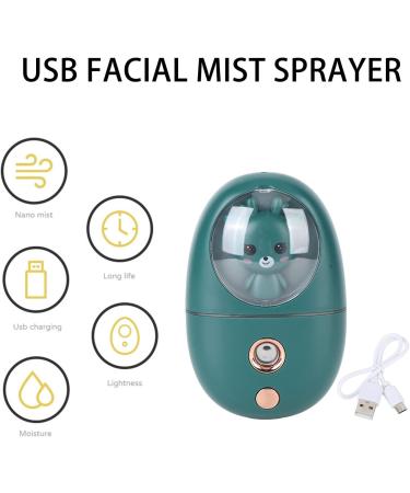 Gavigain 35ml 500mah Handheld Face Steamer Cute Animal Facial Mist Sprayer USB Rechargeable Mini Eye Face Humidifier for Travelling (Green) - Buy Online on GoSupps.com
