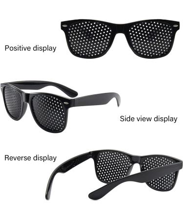 NHGAA 3 Piece Pinhole Glasses Set - Improve Eye Training & Vision | Perforated Glasses for Short-Sightedness - Buy Online on GoSupps.com