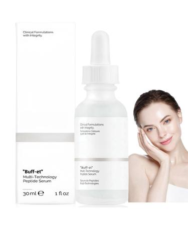 Buff-et Multi-Technology Peptide Serum Hydrating Face Serum for Women Anti-Aging Skincare Serum Firming Face Serum for Fine Lines&Wrinkles Facial Hyaluronic Acid Serum Hydrating Skincare for All Skin