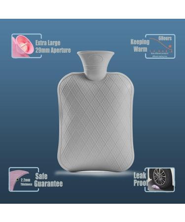 BICAREE 2L Extra Large Hot Water Bag for Pain Relief with Cover - BPA-Free Hot Compress (Blue Ashes) - Buy Online on GoSupps.com