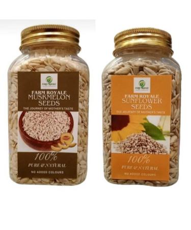Farm Royale Muskmelon Beej & Sunflower Beej Combo(200gm 200gm)100% Pure and Natural||Export Quality||Hand picked materrial
