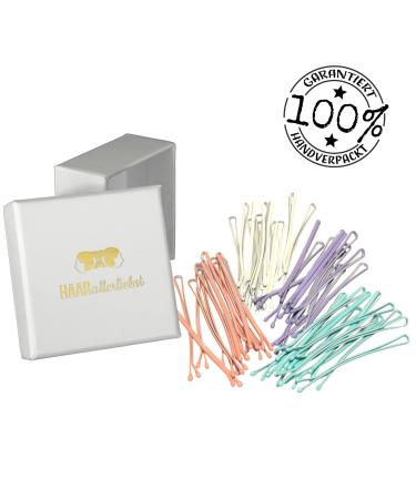 48-Piece Hair Clips Set - White Salmon Purple Mint Green | 5cm with Storage Box - Shop Internationally! - Buy Online on GoSupps.com