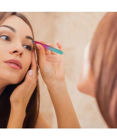 2Pcs Tweezers Slanted & Pointed Tip Eyebrow Tweezer Set - Eyebrow Tweezer for Facial Hair Women Men - Stainless Steel Professional Precision Tweezers for Grooming Plucking Shaping Chin Ingrown Hair - Buy Online on GoSupps.com