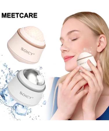 Buy Stainless Steel Facial Roller - 360 Ice Massage Tool for Eye & Face - Pink | Best Skin Care Solution | International Shipping - Buy Online on GoSupps.com