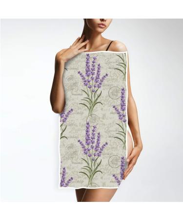 Retro Lavender Stamp Purple Hand Towel 16x30 - Ultra Soft & Absorbent, Grungy Floral Design for Bathroom & Kitchen Decor - Buy Online on GoSupps.com