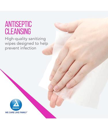 Dynarex 1303 BZK Antiseptic Towelettes - Box of 100 | Disinfectant Wipes - Buy Online on GoSupps.com