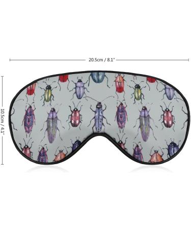 Beetle Insect Bug Sleep Mask Eye Cover for Sleeping Blindfold with Adjustable Strap Blocks Light Night Travel Nap for Men Women - Buy Online on GoSupps.com