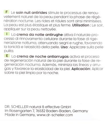 Dr. Scheller Anti-Wrinkle Care Night Cream with Argan & Amaranth â€“ 1.7 oz for Youthful Skin - Buy Online on GoSupps.com