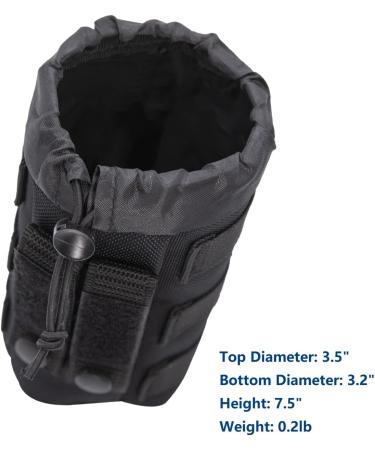 Dotacty MOLLE Bottle Pouch Holder - Tactical Water Bottle Holster for Duty Belt - Heavy Duty Sport Bottle Bag for Hiking, Climbing, Camping - Black - Buy Online on GoSupps.com