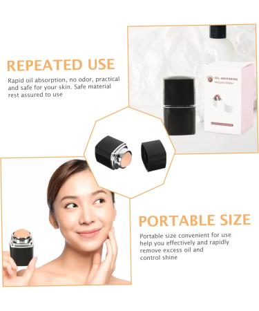 Angoily 1pc Facial Oil Absorbing Ball Portable Massager Oil- Absorbing Tool Oil Control Facial Massager Oily Black 1 count (Pack of 1) - Buy Online on GoSupps.com