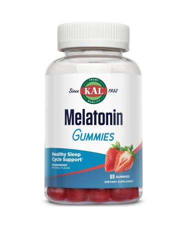 KAL Melatonin Strawberry 5 mg 60 Gummies - Buy Online on GoSupps.com