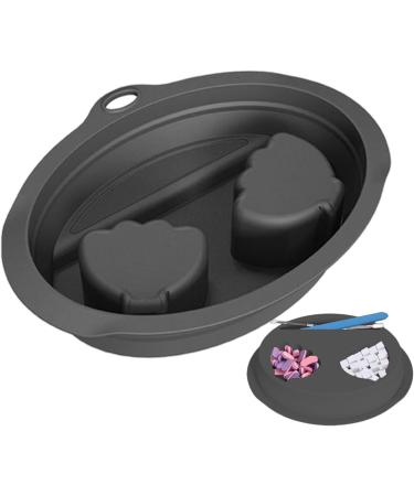 Bol Ongles pour Trempage | Bassin De Manucure Pour Les Mains | Bol de Trempage en Silicone pour D capage de Ongles pour Femmes et Filles Maison Voyage Spa Salon Gris - Buy Online on GoSupps.com