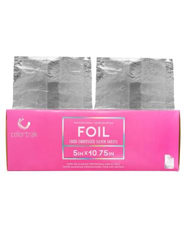 Colortrak Embossed Sheets Silver Aluminum Foil Pop-up Dispenser, 1000 Pre-cut Sheets Non-slip Textured Silver 5 x 11 Sheets for Hair Foil Coloring and Highlighting Sheet Applications 1000 Count (Pack of 1) - Buy Online on GoSupps.com
