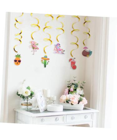 Alipis 2 Sets Flamingo Spiral Decorations | Luau Party Supplies Christmas Tree Decor & Hawaiian Balloons - Buy Online on GoSupps.com